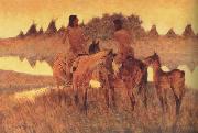 Frederic Remington The Gossiops (mk43) oil